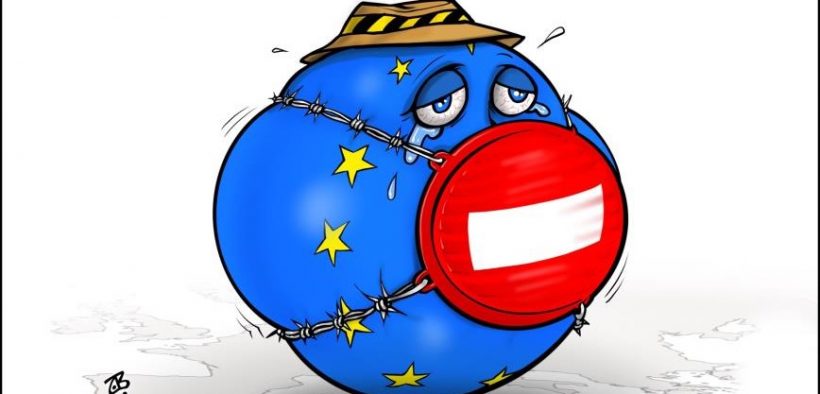 كاريكاتير أوروبا واللاجئين