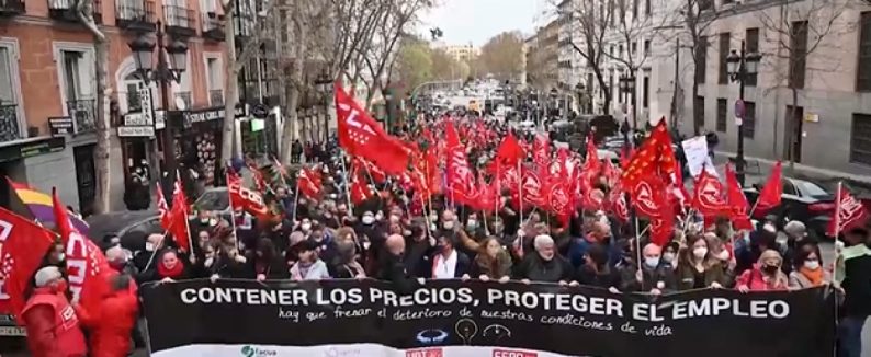 مظاهرات في 58 مدينة في إسبانيا بسبب تدهور الأوضاع الاقتصادية